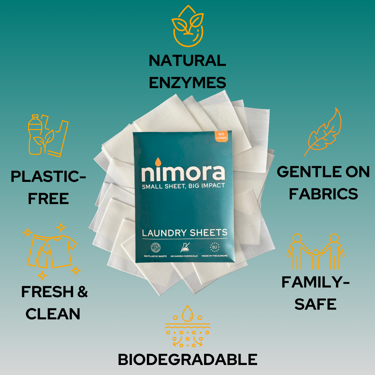 Nimora laundry sheets (sample 4 pcs.)