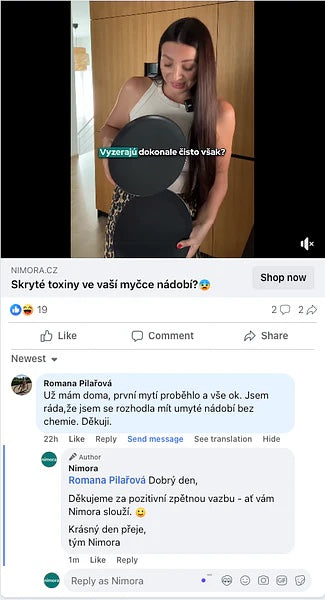 Facebook reaction — Romana