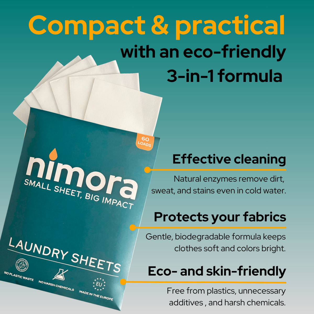 Nimora laundry sheets (sample 4 pcs.)