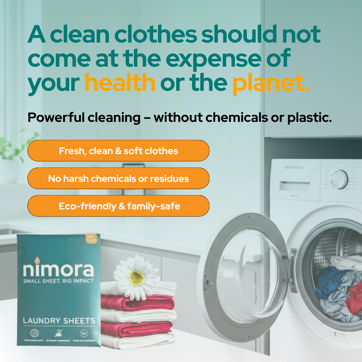 Nimora laundry sheets (sample 4 pcs.)