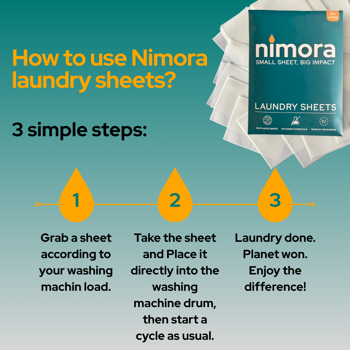 Nimora laundry sheets (sample 4 pcs.)