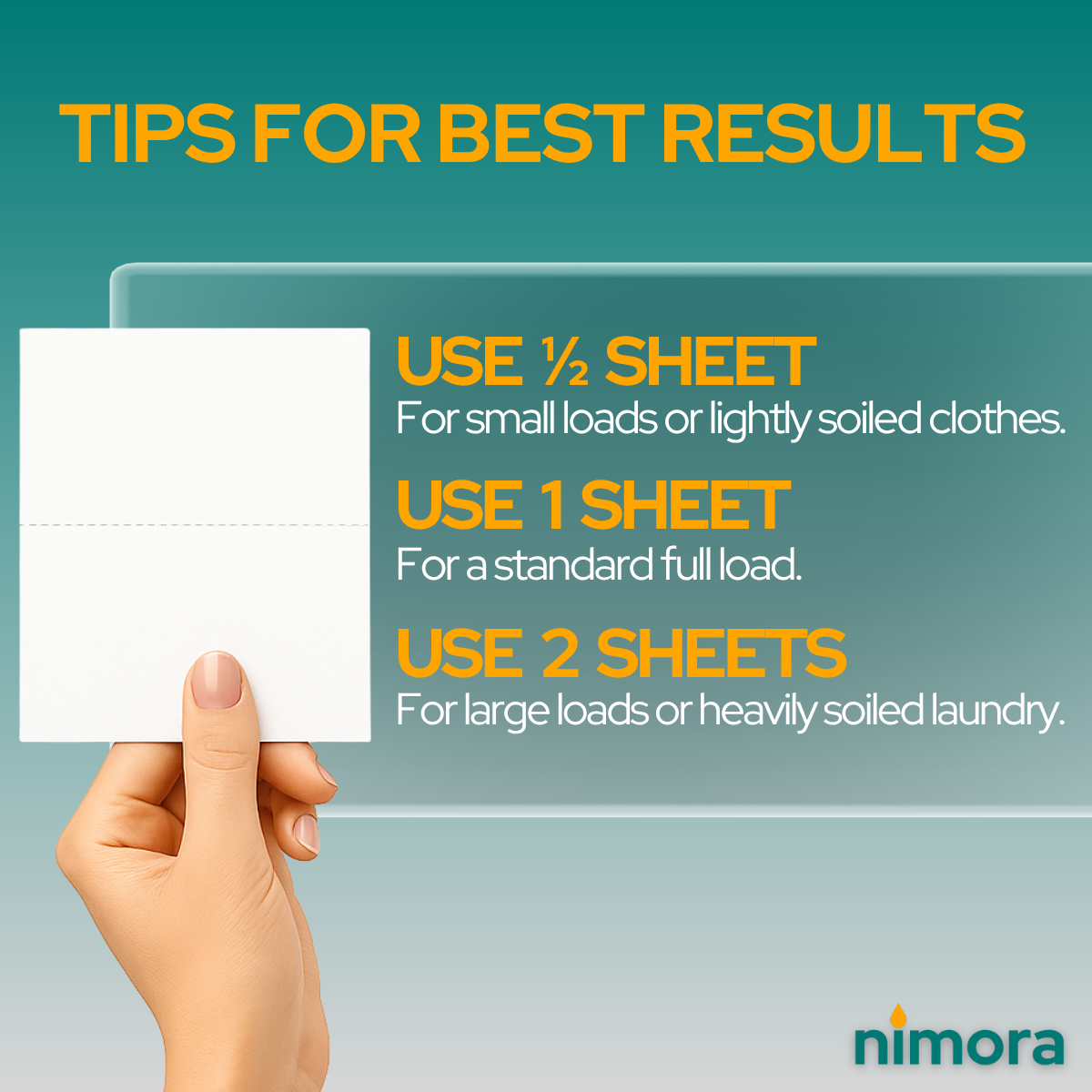 Nimora laundry sheets (sample 4 pcs.)