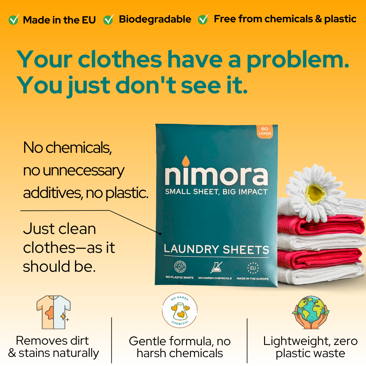 Nimora laundry sheets (sample 4 pcs.)