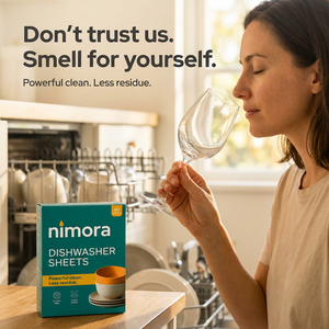Dishwasher Sheets — Nimora | 60 washes, paper packaging