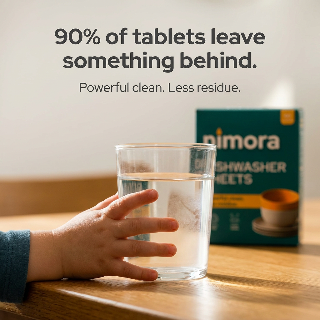 Dishwasher Sheets — Nimora | 60 washes, paper packaging
