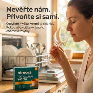Dishwasher Sheets — Nimora | 60 washes, paper packaging