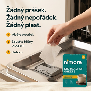 Dishwasher Sheets — Nimora | 60 washes, paper packaging