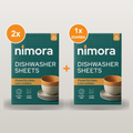Dishwasher Sheets 2+1 Free — Nimora | 180 washes, paper packaging