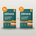 Laundry Sheets 4+3 Free — Nimora | 420 loads, paper packaging
