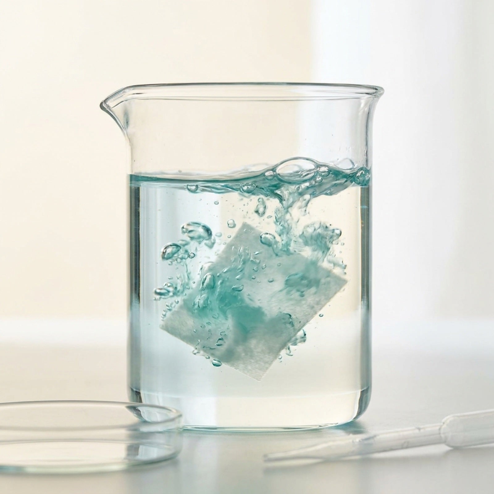 Sheet dissolving completely in water